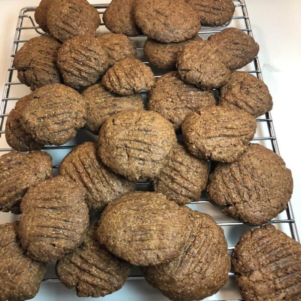 a pile of chewy ginger cookies